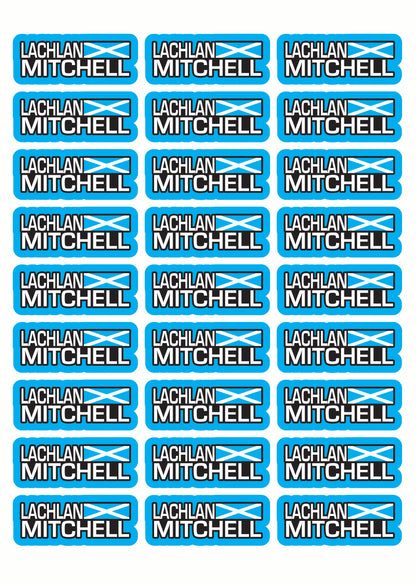 Flag Race Name Stickers For 1/5th scale Radio Controlled Vehicle A4,A5 Available