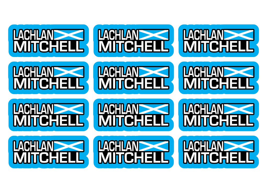 Flag Race Name Stickers For 1/5th scale Radio Controlled Vehicle A4,A5 Available