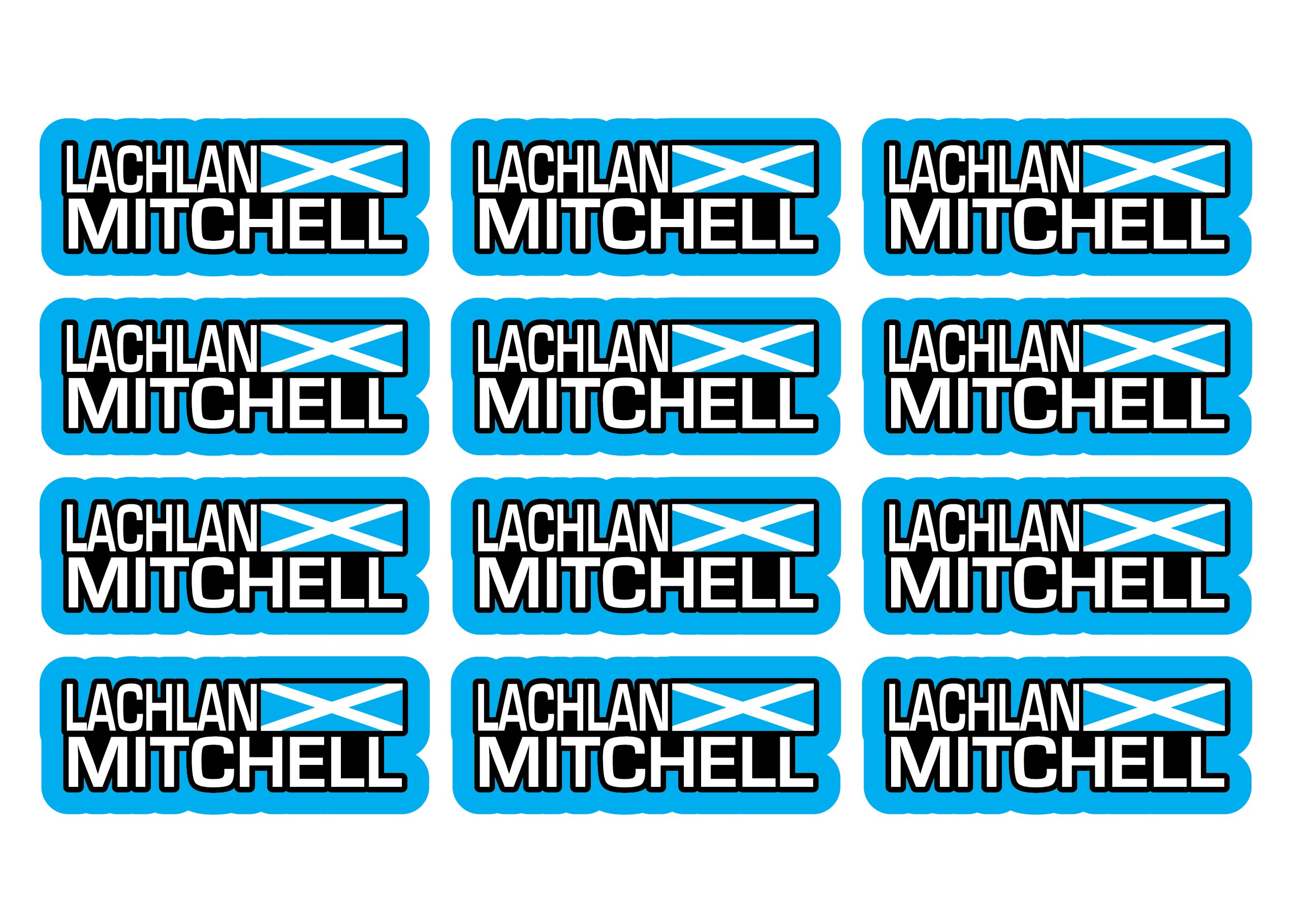 Race Name Stickers For 1/5th, 1/8th, 1/10th scale Radio Controlled Vehicle A4,A5 Available