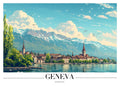 DAH15 Geneva Switzerland Printed | Premium Waterproof & Tear Resistant Full Colour Posters
