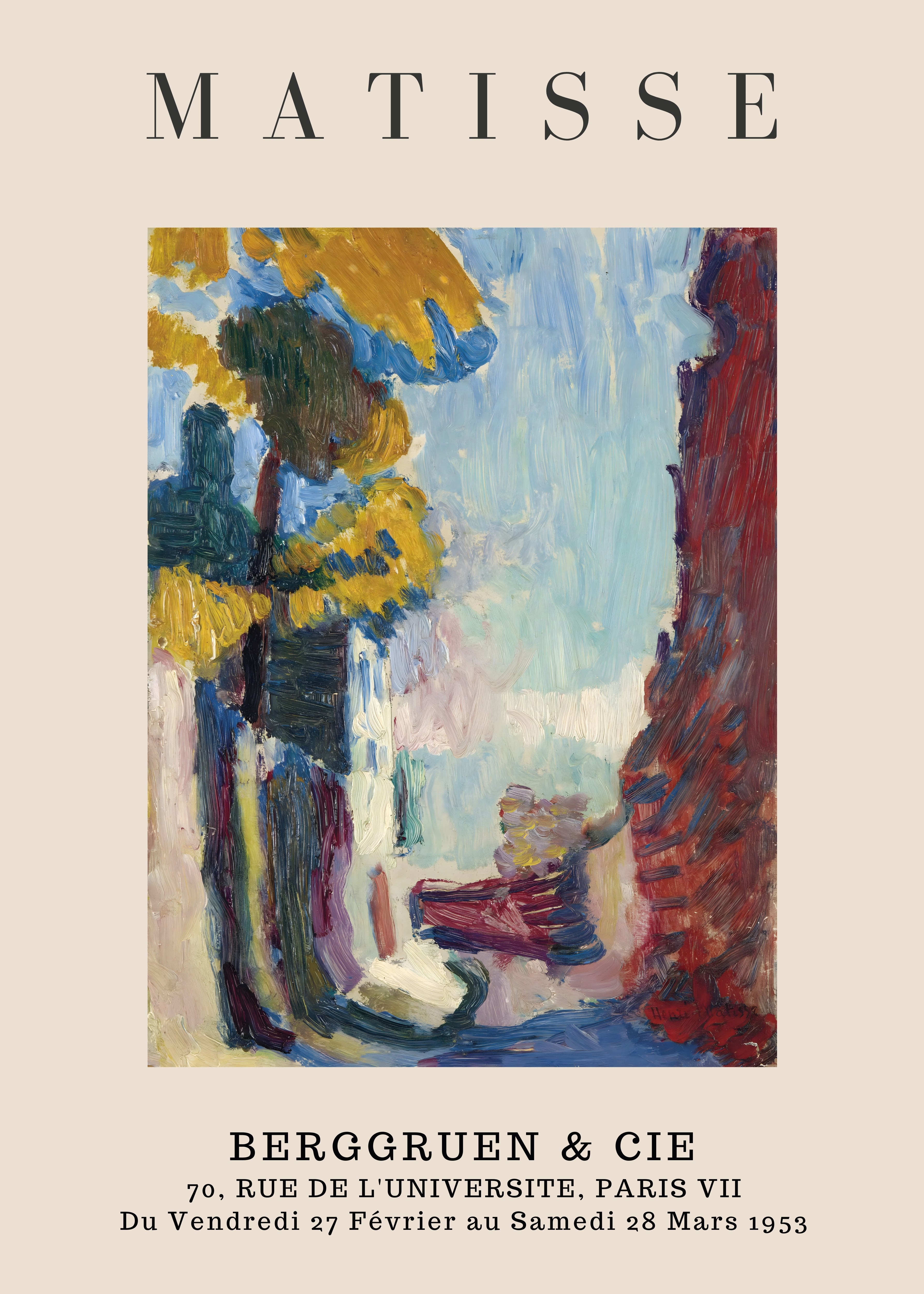 MAT15 Matisse Poster Printed | Premium Waterproof & Tear Resistant Full Colour Poster