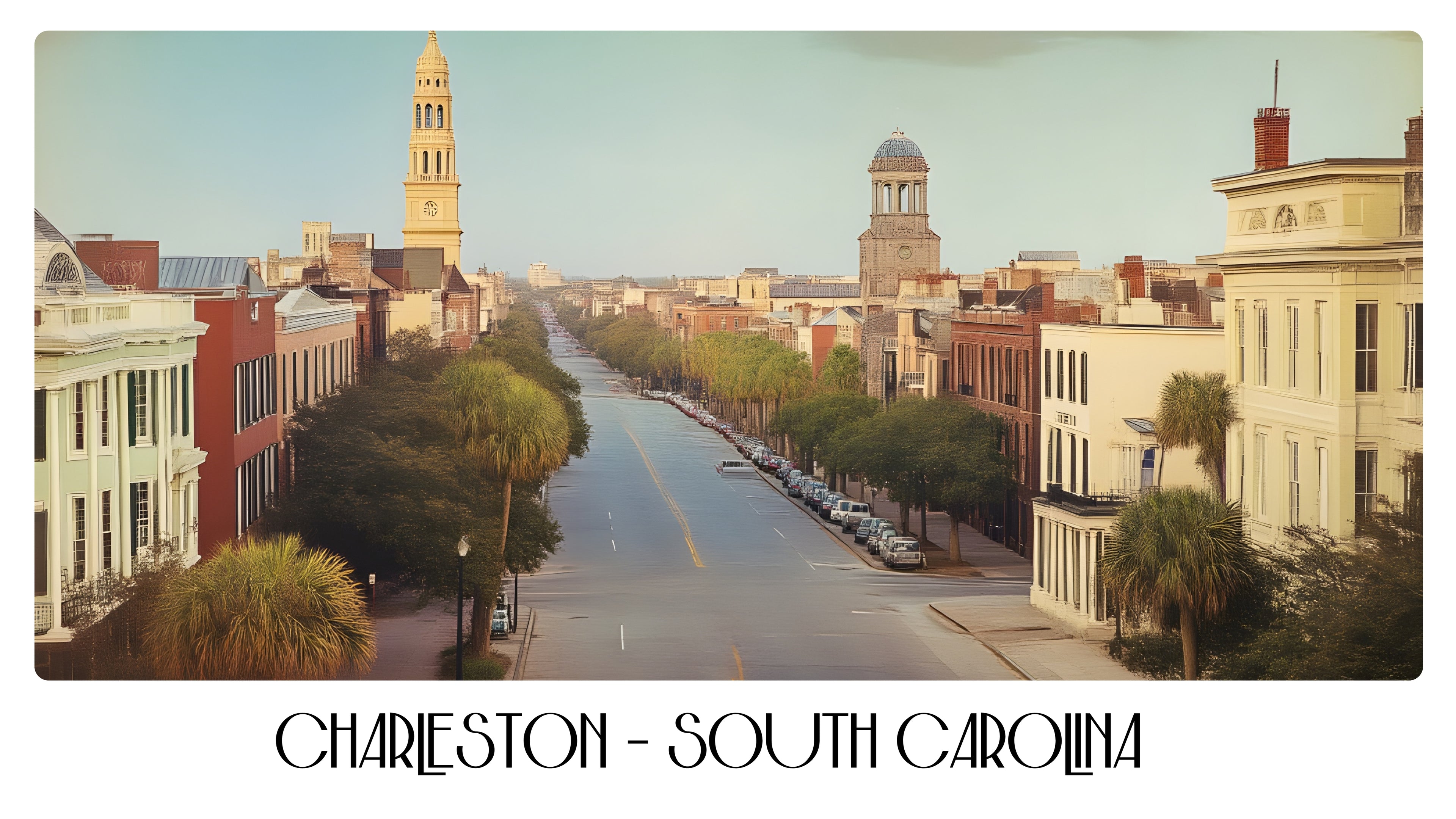 PP15 Charleston USA Panoramic Premium Waterproof & Tear Resistant Poster