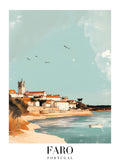 DAV162 Faro Portugal Printed | Premium Waterproof & Tear Resistant Full Colour Posters