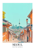 DAV164 Seoul North Korea Printed | Premium Waterproof & Tear Resistant Full Colour Posters