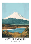 DAV173 New Plymouth New Zealand Printed | Premium Waterproof & Tear Resistant Full Colour Posters