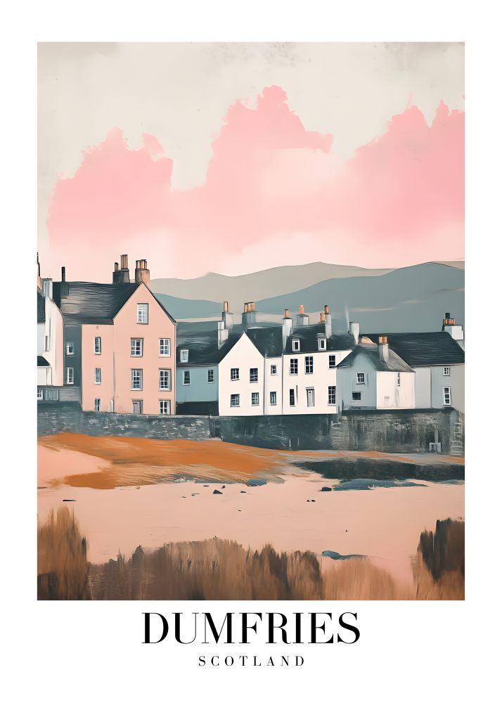 DAV177 Dumfries Scotland Printed | Premium Waterproof & Tear Resistant Full Colour Posters