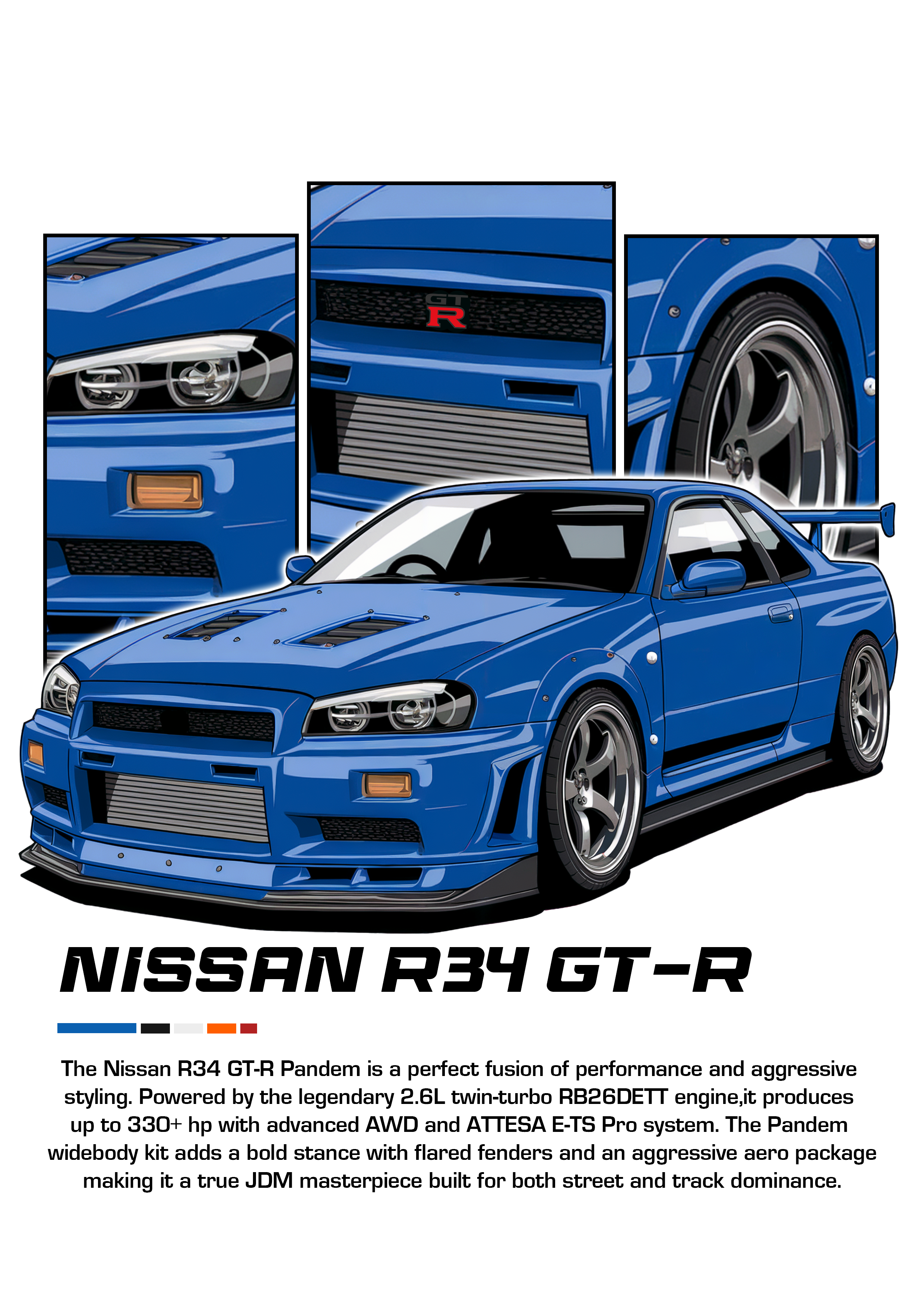 Car Poster Printed | Premium Waterproof & Tear Resistant Full Colour Posters