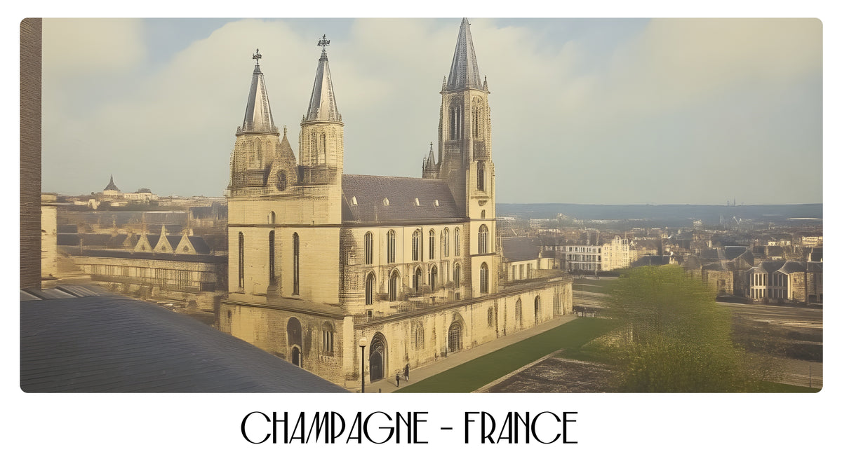 PP17 Champagne France Panoramic Premium Waterproof & Tear Resistant Poster