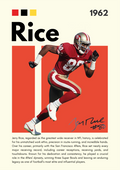 NFL17 Jerry Rice (1962) Printed | Premium Waterproof & Tear Resistant Full Colour Posters