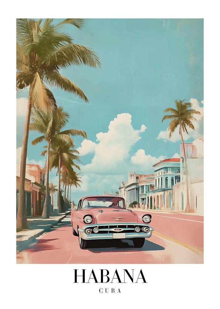 DAV180 Habana Cuba Printed | Premium Waterproof & Tear Resistant Full Colour Posters