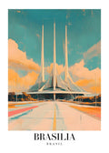 DAV183 Brasilia Brasil Printed | Premium Waterproof & Tear Resistant Full Colour Posters