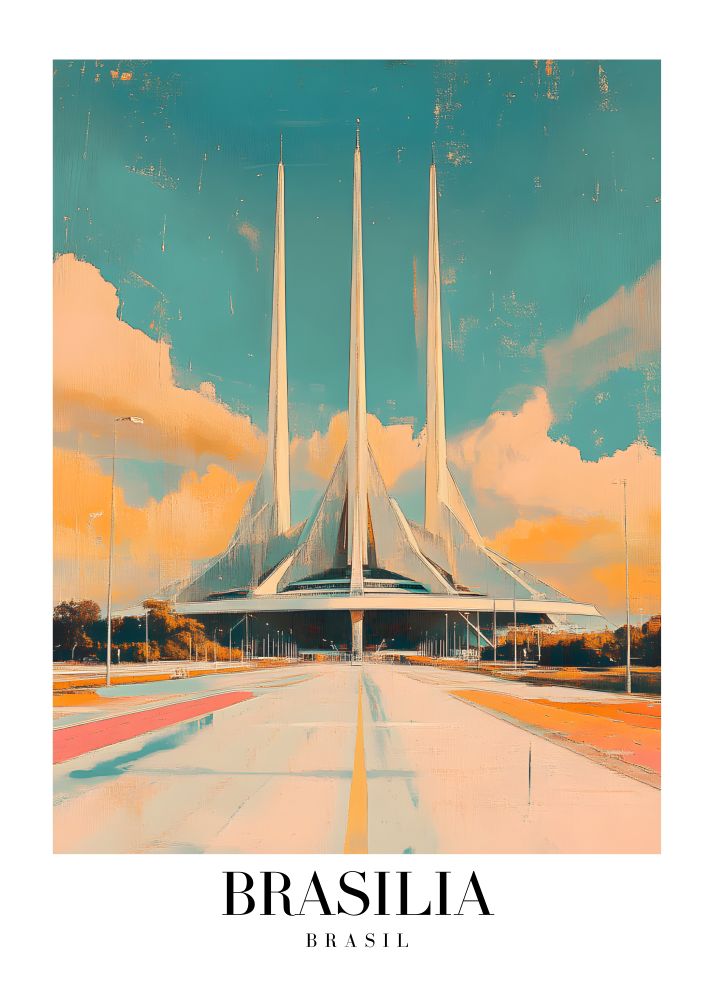 DAV183 Brasilia Brasil Printed | Premium Waterproof & Tear Resistant Full Colour Posters