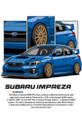 Subaru Impreza Car Poster Printed | Premium Waterproof & Tear Resistant Full Colour Posters
