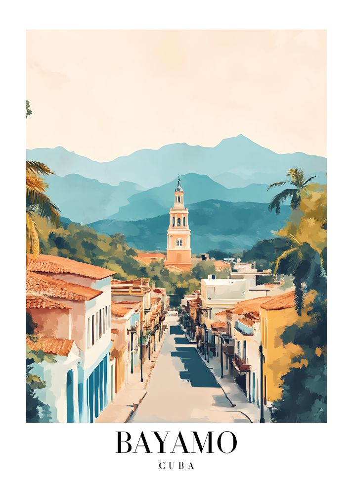 DAV190 Bayamo Cuba Printed | Premium Waterproof & Tear Resistant Full Colour Posters