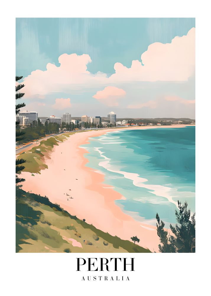 DAV192 Perth Australia Printed | Premium Waterproof & Tear Resistant Full Colour Posters