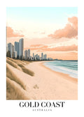 DAV194 Gold Coast Australia Printed | Premium Waterproof & Tear Resistant Full Colour Posters
