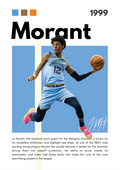 BAS19 Ja Morant (1999) Printed | Premium Waterproof & Tear Resistant Full Colour Posters