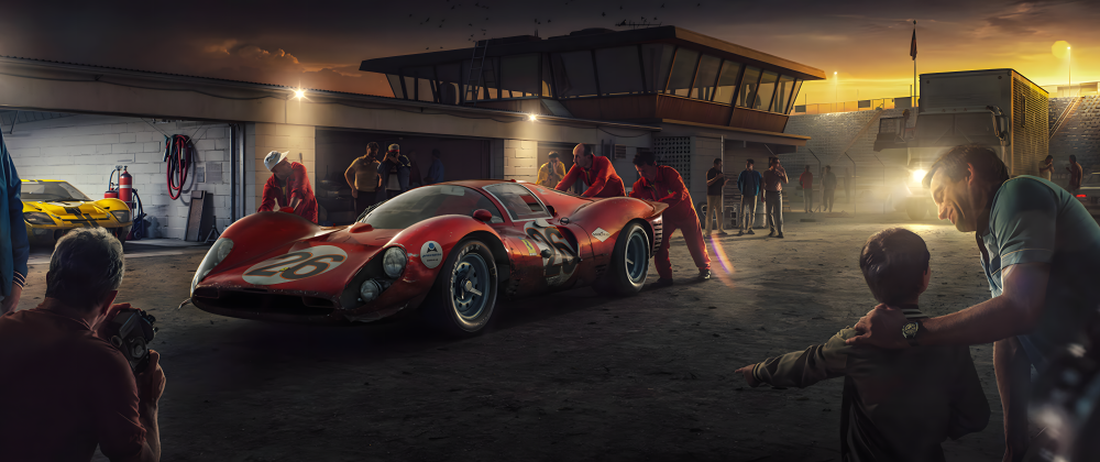 PC19 Ferrari 330P4/412P (1967) Panoramic Premium Waterproof & Tear Resistant Poster