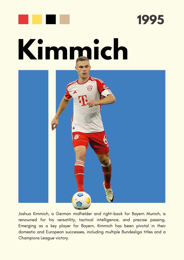 FOOT19 Joshua Kimmich (1995) Printed | Premium Waterproof & Tear Resistant Full Colour Posters