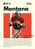 NFL19 Joe Montana (1956) Printed | Premium Waterproof & Tear Resistant Full Colour Posters