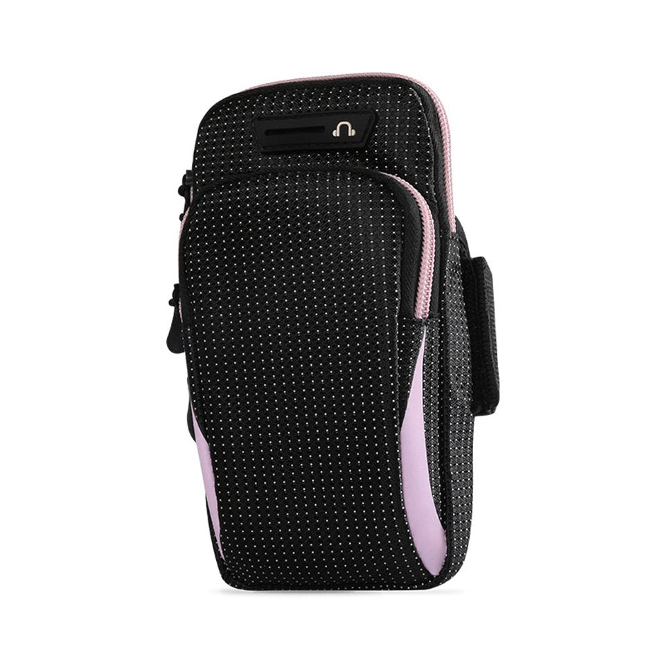6.5 Inches Sports Bag Armband Case Gym Fitness Running Arm Band Bag Cover Jogging Workout Pouch for Mobile Phone Key Money Card