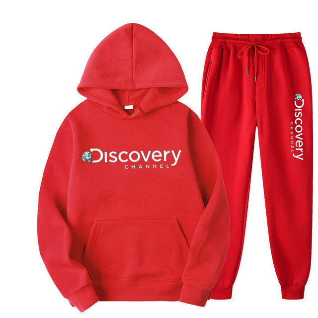 Men's Casual Hooded Sweatshirt Jogger Pants Set