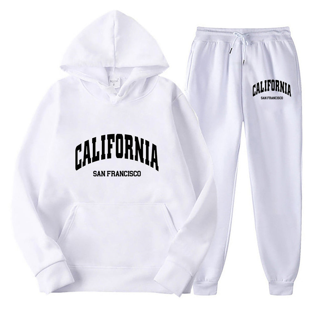 Oversize Fleece-Lined Long Sleeve Pullover Hoodie Set