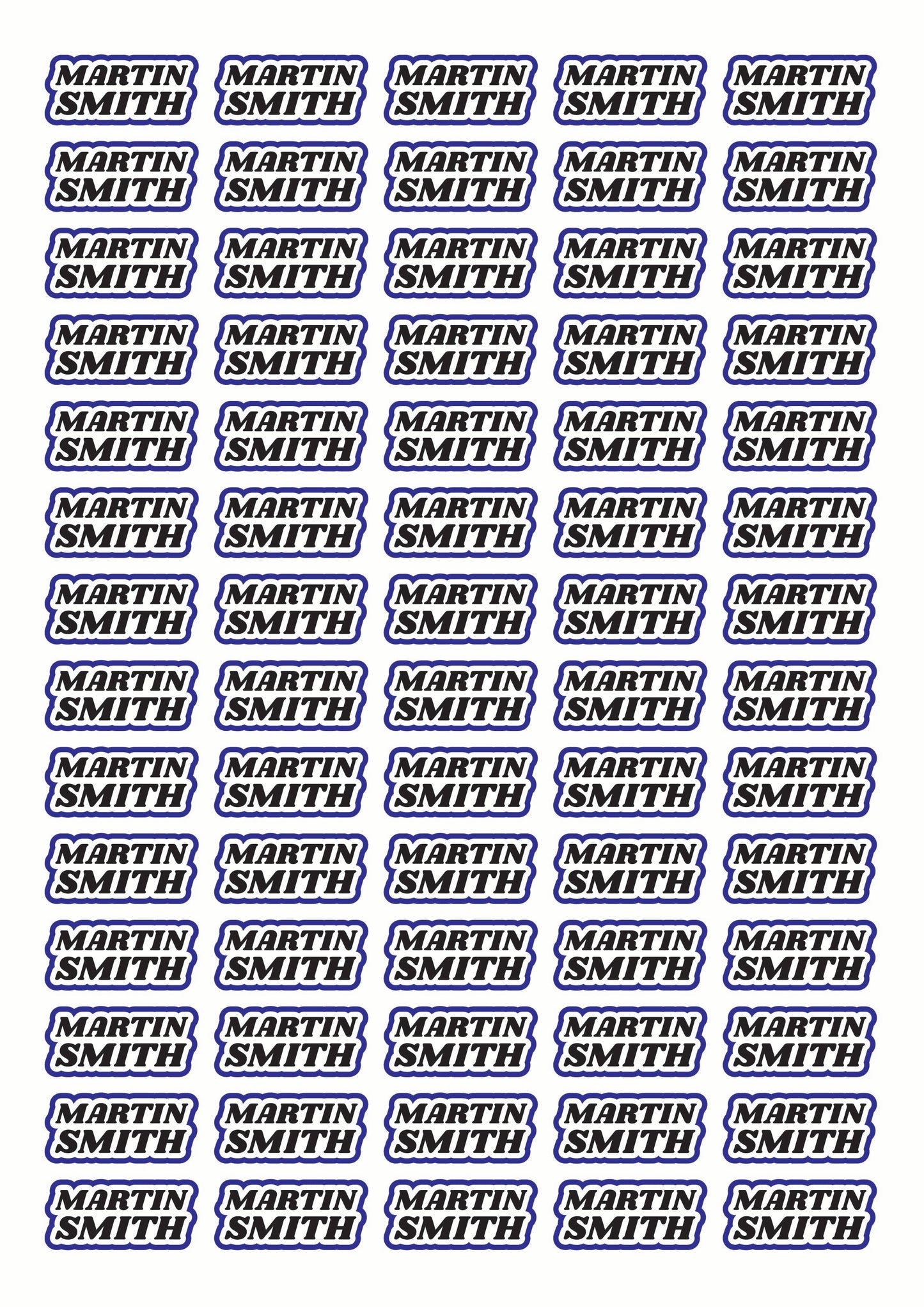 Race Name Stickers For 1/10th scale Radio Controlled Vehicle A4,A5 Available