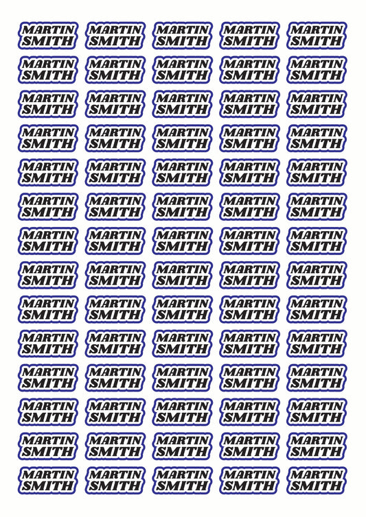 Race Name Stickers For 1/10th scale Radio Controlled Vehicle A4,A5 Available