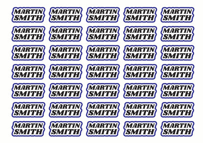 Race Name Stickers For 1/10th scale Radio Controlled Vehicle A4,A5 Available