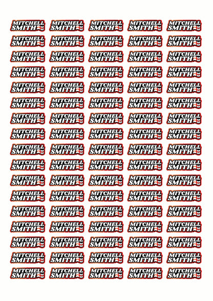 Wavey Race Name Stickers For 1/10th scale Radio Controlled Vehicle A4,A5 Available (Copy)