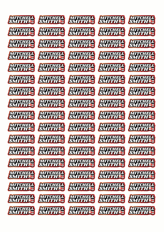 Wavey Race Name Stickers For 1/10th scale Radio Controlled Vehicle A4,A5 Available (Copy)