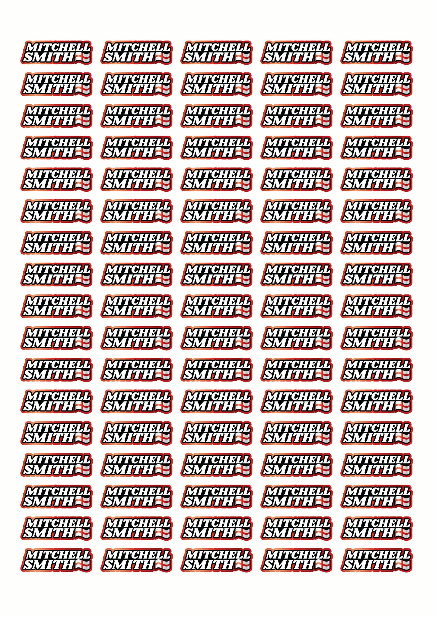 Wavey Race Name Stickers For 1/10th scale Radio Controlled Vehicle A4,A5 Available (Copy)