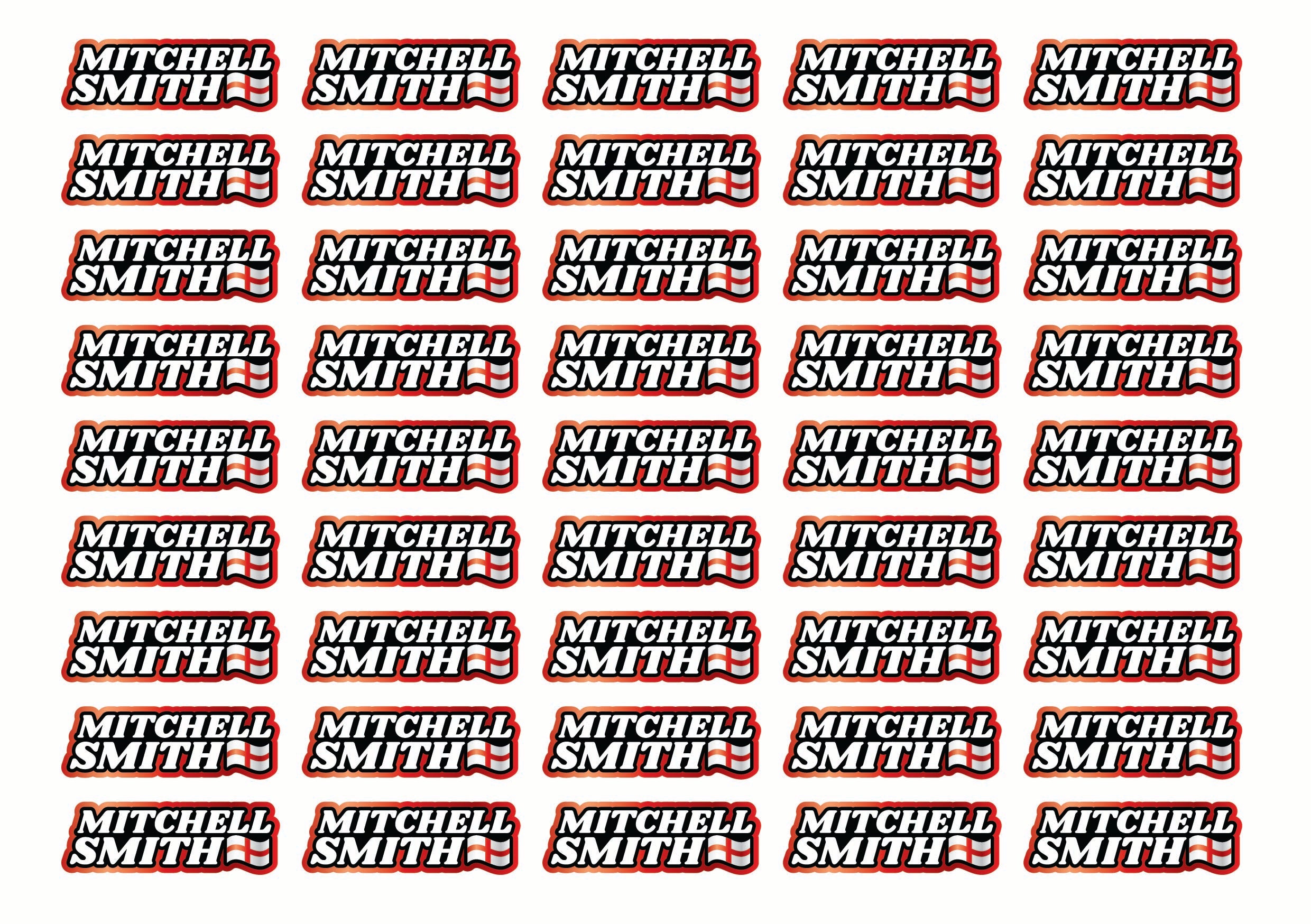 Race Name Stickers For 1/5th, 1/8th, 1/10th scale Radio Controlled Vehicle A4,A5 Available