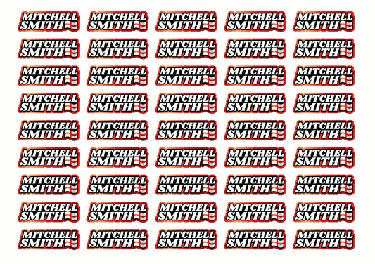 Wavey Race Name Stickers For 1/10th scale Radio Controlled Vehicle A4,A5 Available (Copy)