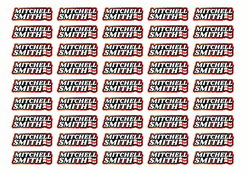 Wavey Race Name Stickers For 1/10th scale Radio Controlled Vehicle A4,A5 Available (Copy)