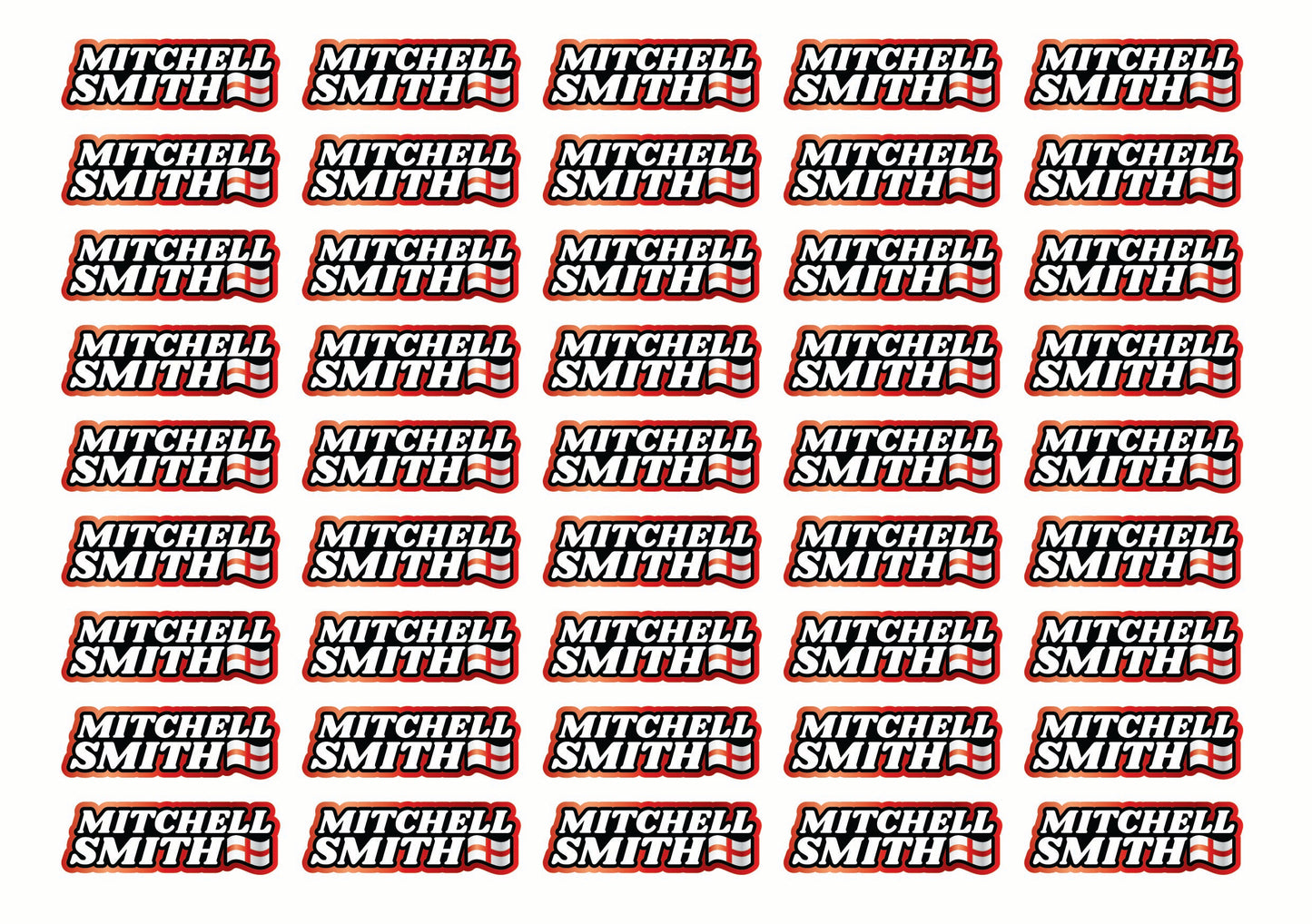 Wavey Race Name Stickers For 1/10th scale Radio Controlled Vehicle A4,A5 Available (Copy)