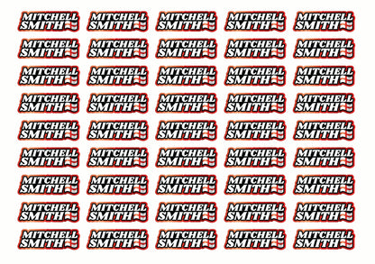 Wavey Race Name Stickers For 1/10th scale Radio Controlled Vehicle A4,A5 Available (Copy)