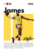 BAS01 Lebron James (1984) Printed | Premium Waterproof & Tear Resistant Full Colour Posters