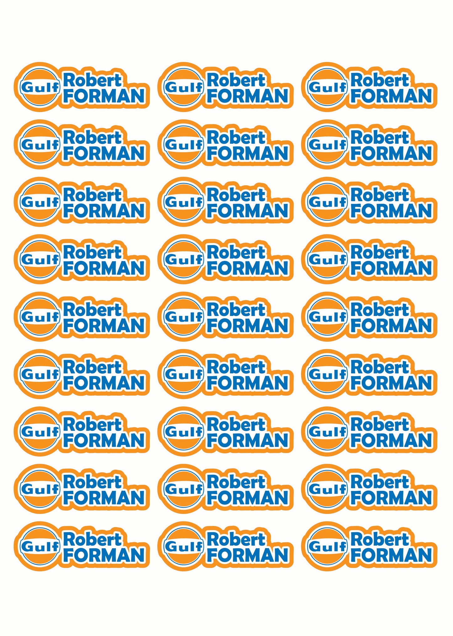 Race Name Stickers For 1/5th scale Radio Controlled Vehicle A4,A5 Available