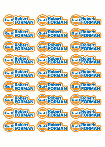 Race Name Stickers For 1/5th scale Radio Controlled Vehicle A4,A5 Available