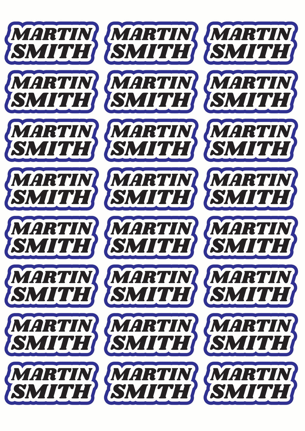 Race Name Stickers For 1/5th, 1/8th, 1/10th scale Radio Controlled Vehicle A4,A5 Available