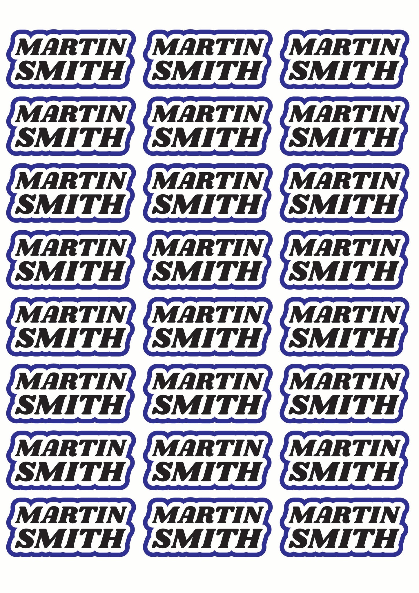 Race Name Stickers For 1/5th scale Radio Controlled Vehicle A4,A5 Available