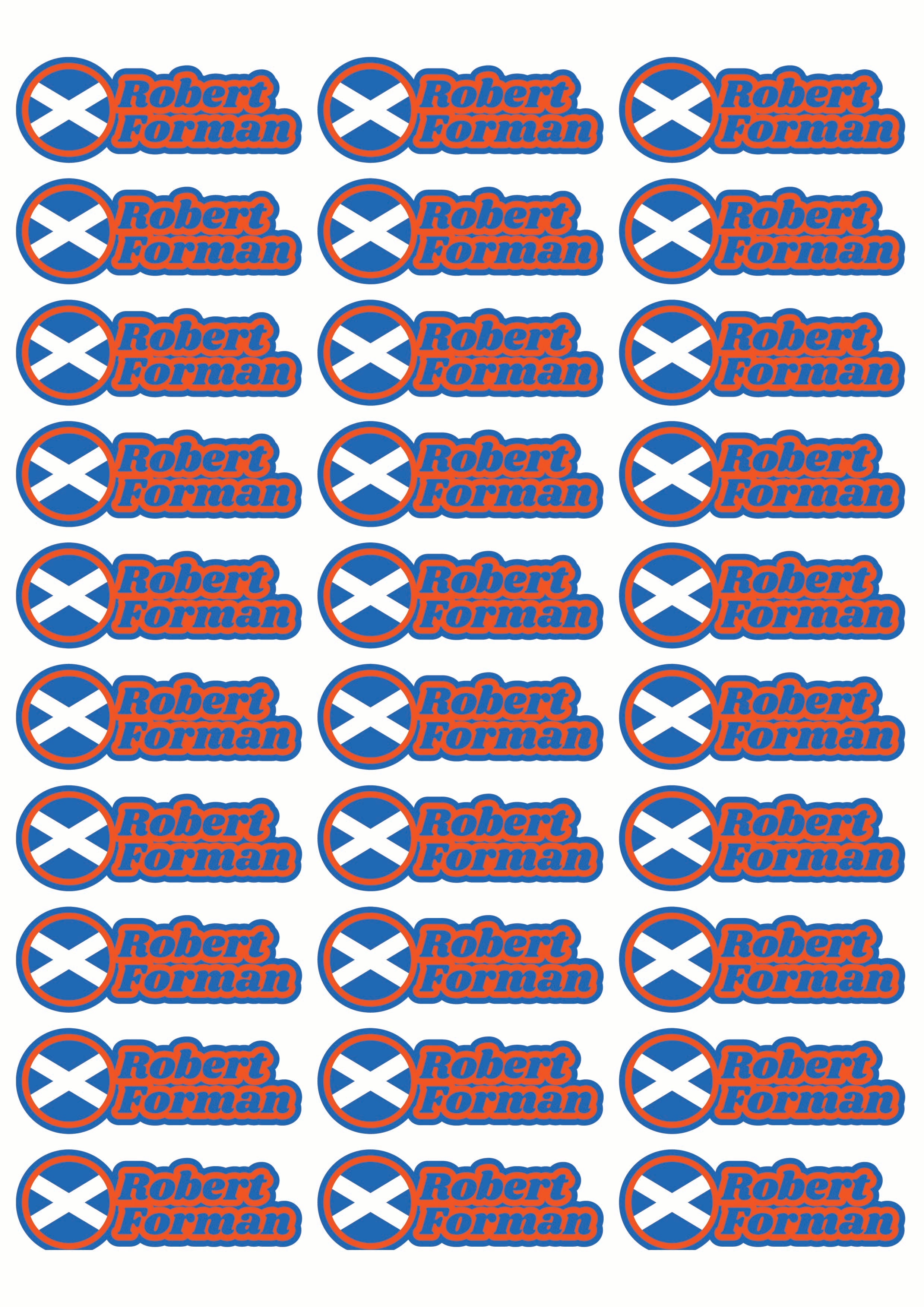 Race Name Stickers For 1/5th, 1/8th, 1/10th scale Radio Controlled Vehicle A4,A5 Available