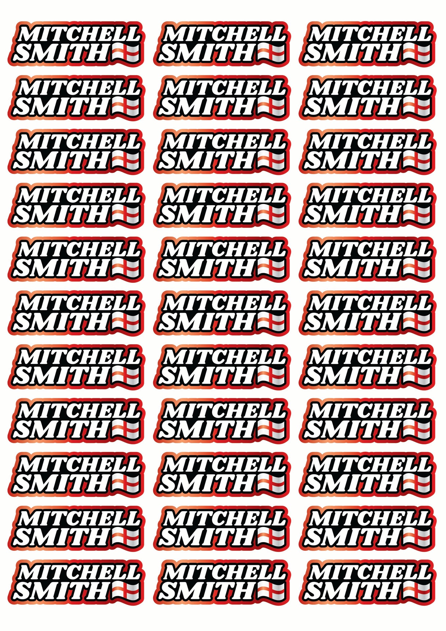 Wavey Race Name Stickers For 1/5th scale Radio Controlled Vehicle A4,A5 Available