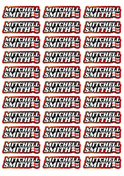 Wavey Race Name Stickers For 1/5th scale Radio Controlled Vehicle A4,A5 Available