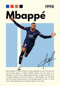 FOOT01 Kylian Mbappe (1998) Printed | Premium Waterproof & Tear Resistant Full Colour Posters
