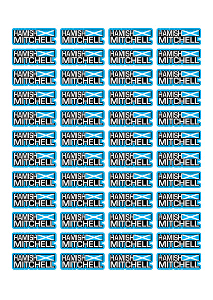 Flag Race Name Stickers For 1/8th scale Radio Controlled Vehicle A4,A5 Available
