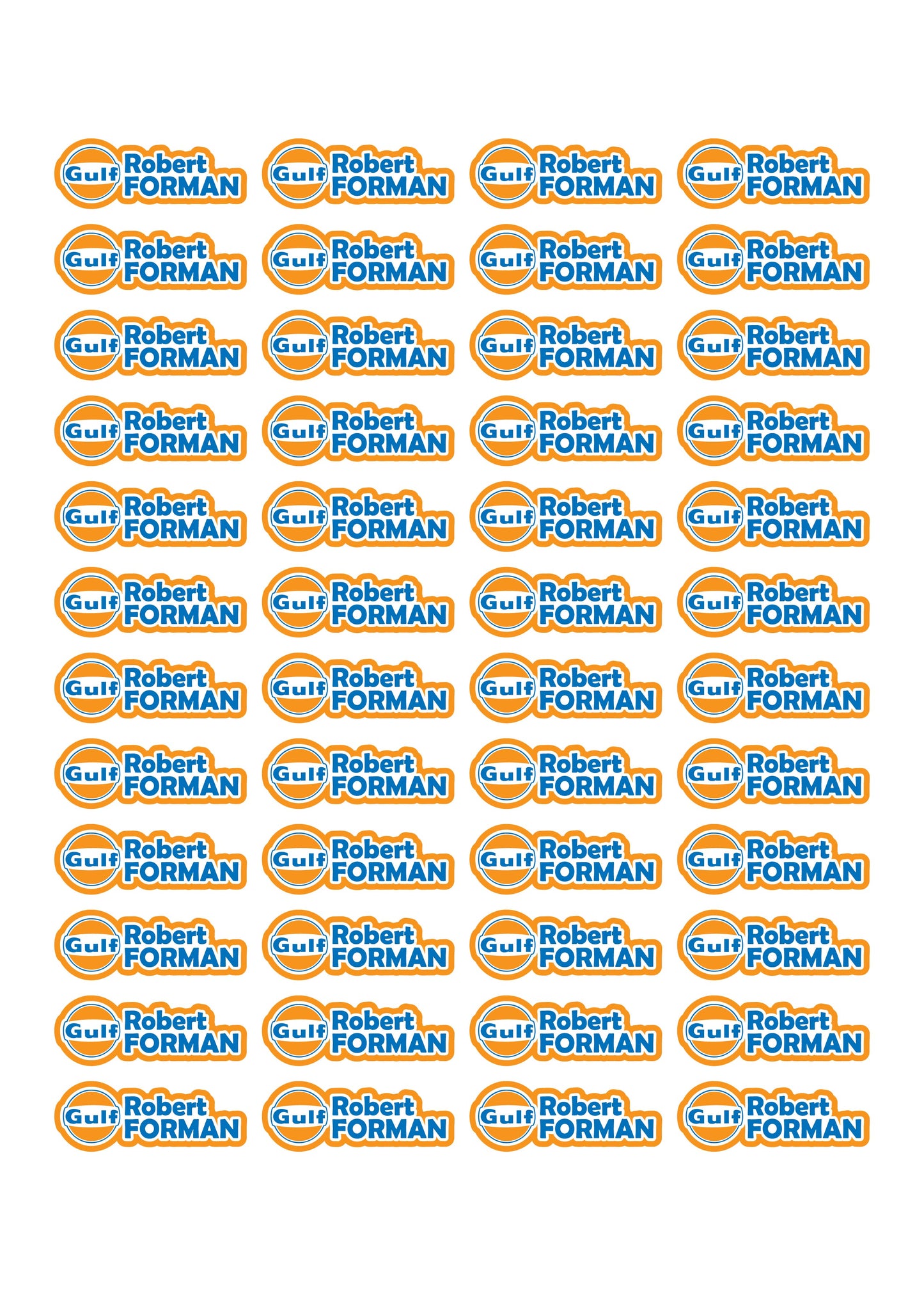 Logo Race Name Stickers For 1/8th scale Radio Controlled Vehicle A4,A5 Available