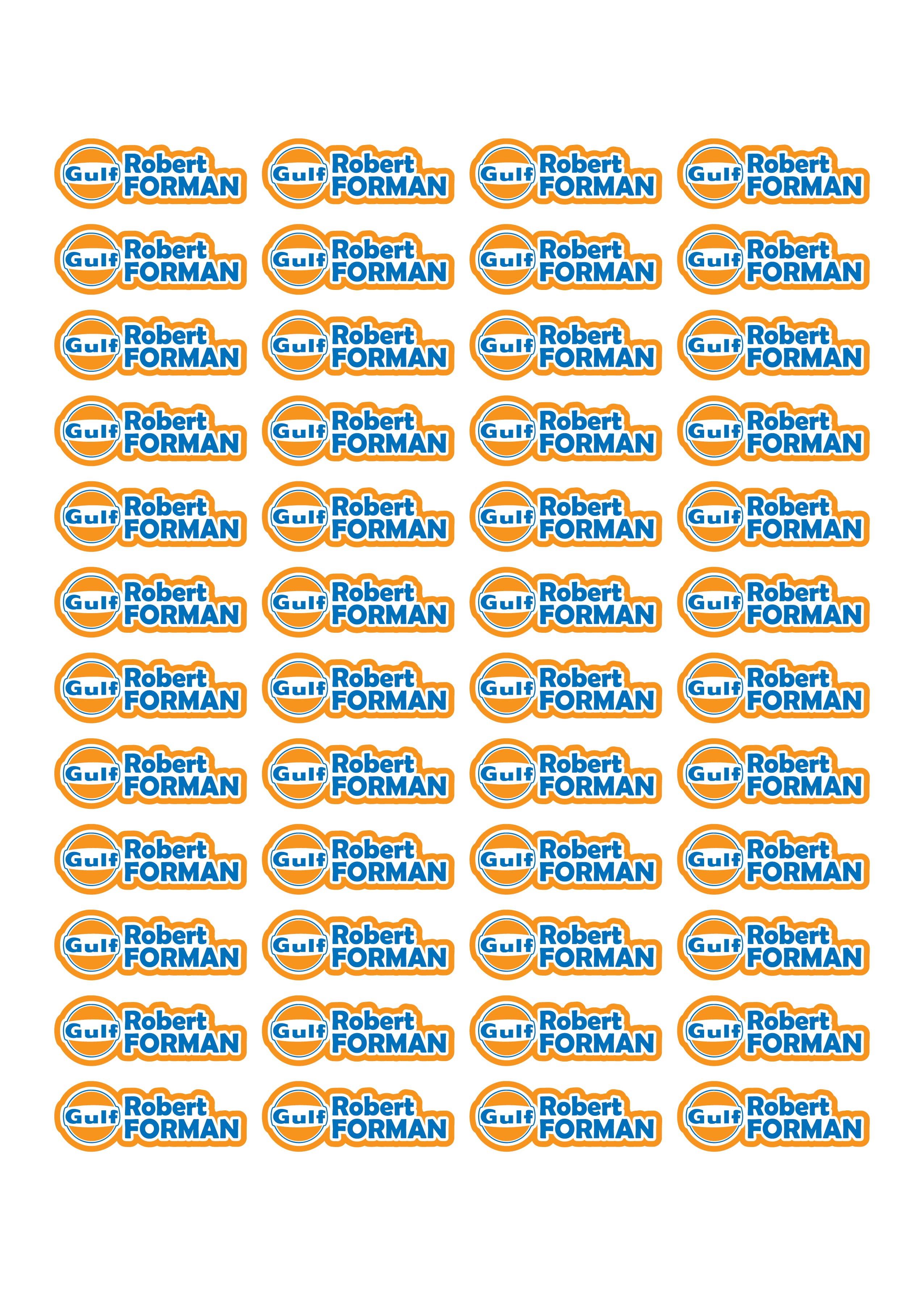 Race Name Stickers For 1/5th, 1/8th, 1/10th scale Radio Controlled Vehicle A4,A5 Available